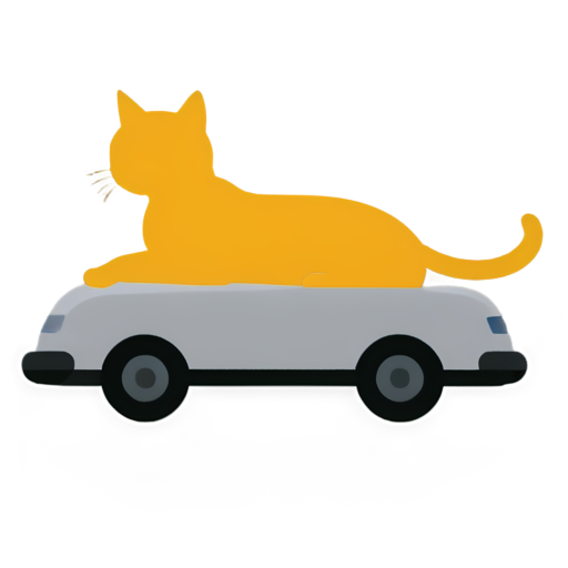 auto for transport cats - icon | sticker