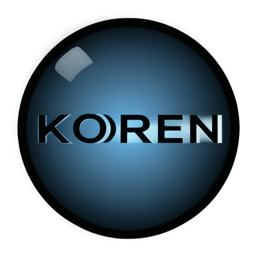 Text "Koren" inside the lens aperture. - icon | sticker