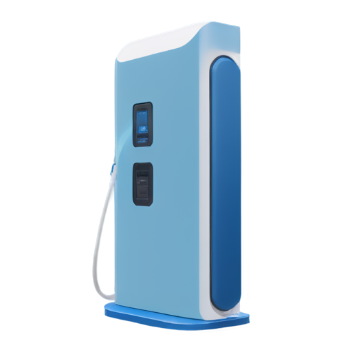 wallbox Charging station electro car, blue, white, symple - icon | sticker