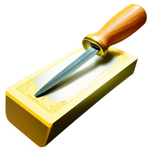 artistic art style hammer chisel cutting gem - icon | sticker