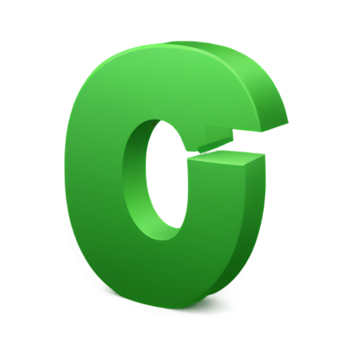 The Latin letter "G" on a background of green zeros and ones - icon | sticker