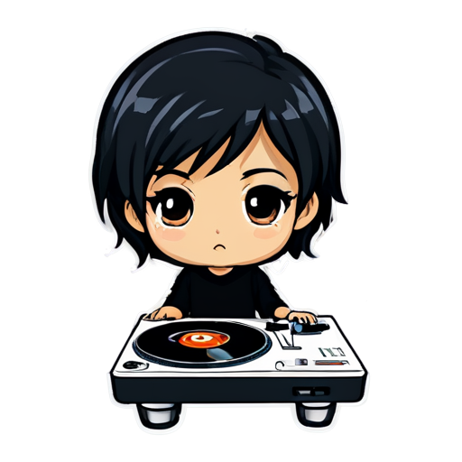 vinyl player - icon | sticker