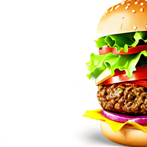 3d burger - icon | sticker