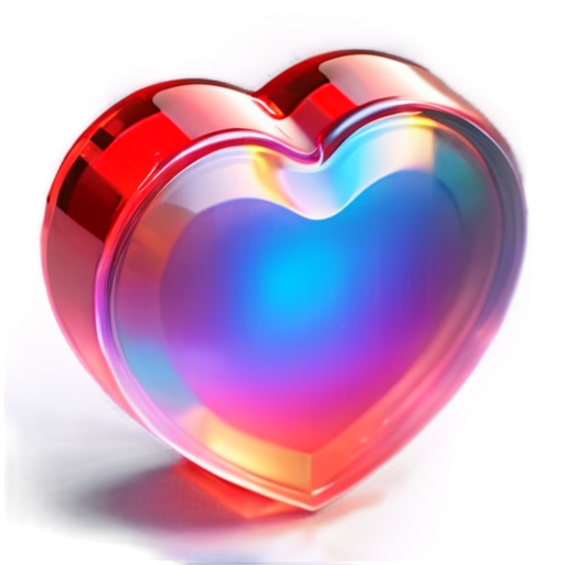 holographic projection heart - icon | sticker