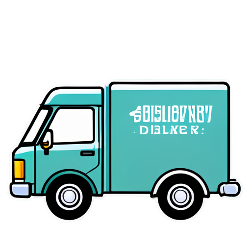 delivery truck - icon | sticker