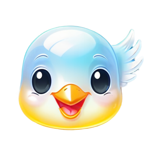 the head of a pigeon in the cartoon style of a laughing smiley face - icon | sticker