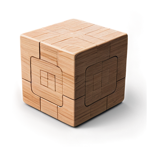 single color, thin lined icon based on the Montessori Trinomial Cube material - icon | sticker