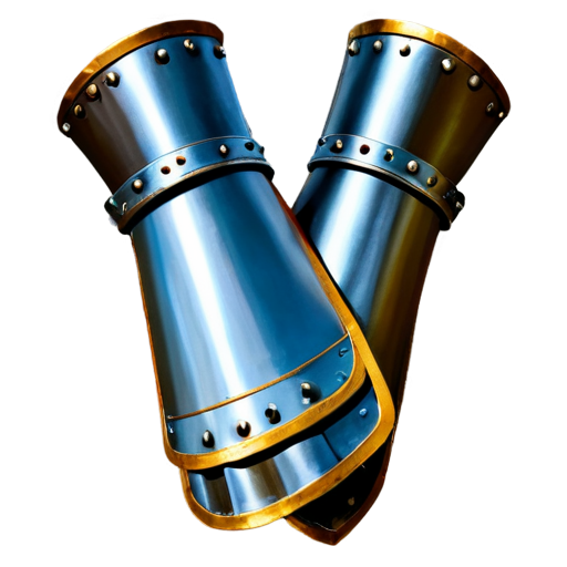 Simple poor medieval plate gauntlets - icon | sticker