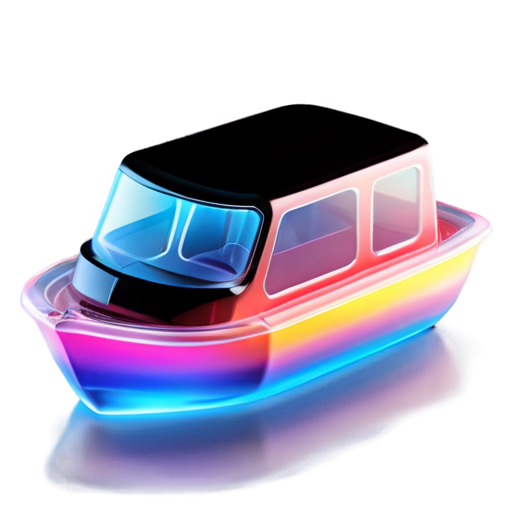 A joyful little boat that is live-streaming - icon | sticker