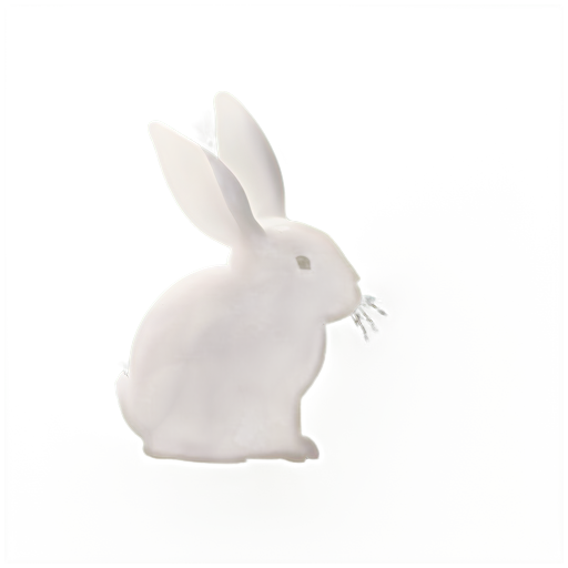 A Rabbit with a transparent background behind it - icon | sticker