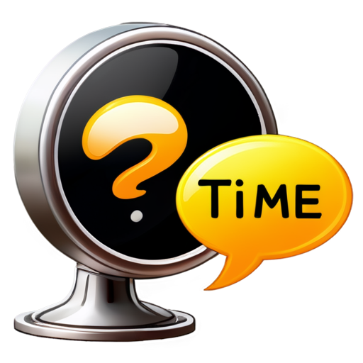 Create a logo of the dialogue quest game "Talk Time". it must include speech bubble and time with microphone cartoon icon on the background - icon | sticker