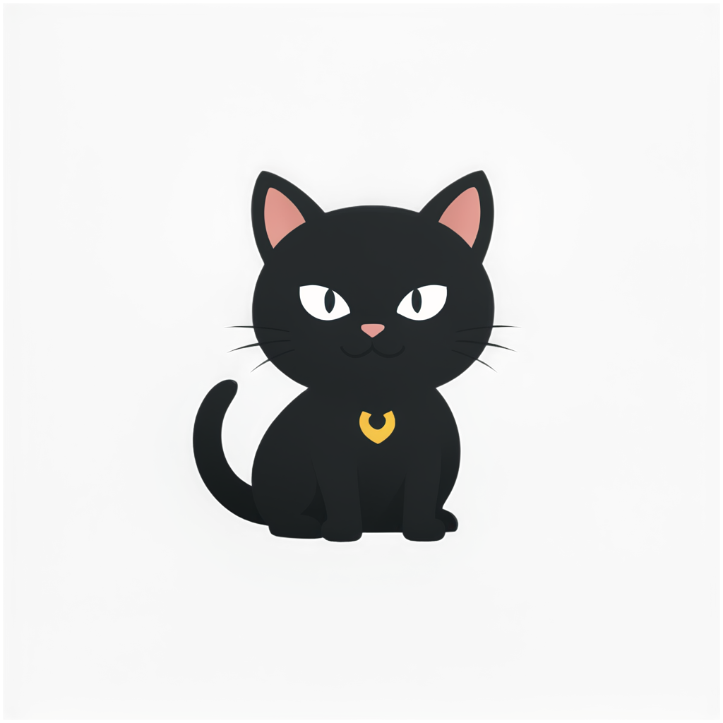 Captain Black Cat - icon | sticker