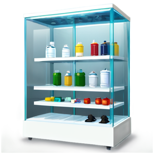 aquairum store with many equipment - icon | sticker