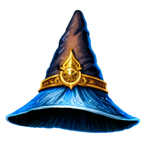 artistic style wizard hat - icon | sticker