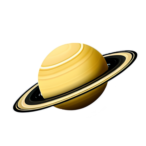 simple drawing of saturn, white, no inscription - icon | sticker