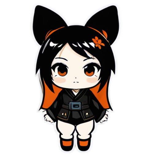 Logo: "Diggi", Japanese style and using orange and black colors - icon | sticker