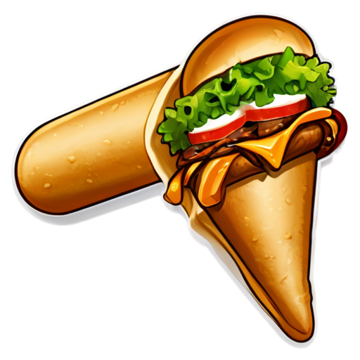 Shawarma, crossed out - icon | sticker