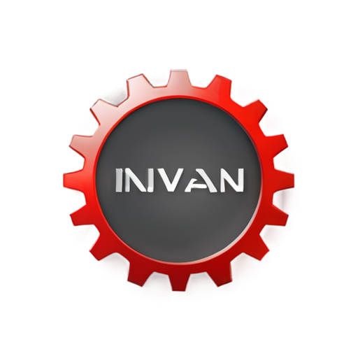 logo that represents innovation, whit color red - icon | sticker