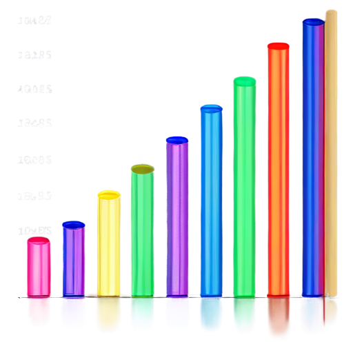 medieval colorful bar graph - icon | sticker