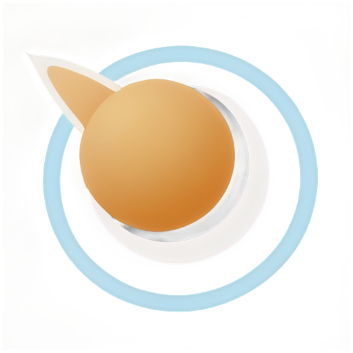 a planet with a rocket orbiting and making a ring trail, making planet like saturn with ring - icon | sticker