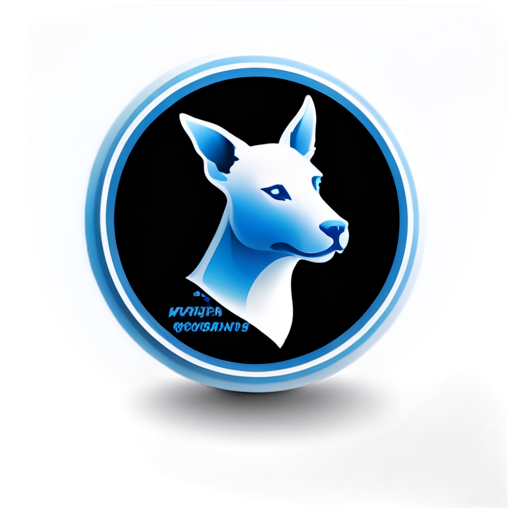 logo in blue and white shades, on the topic of a veterinary polyclinic - icon | sticker