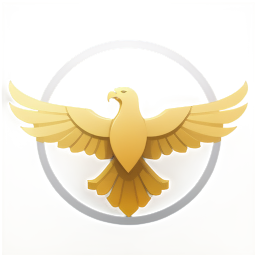 create a logo inside a castle alamut with A word it make it flat design put eagle in it and a word on chest of eagle - icon | sticker