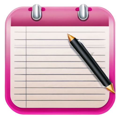 pink app icon note writing - icon | sticker