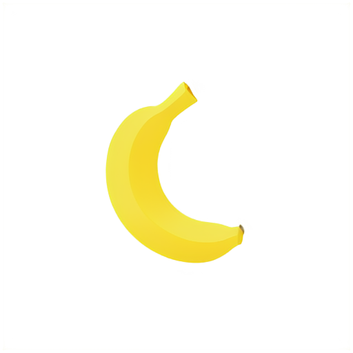 Letter T with banana - icon | sticker