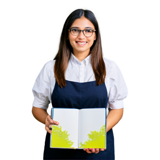 A teacher holding a textbook in her hands - icon | sticker