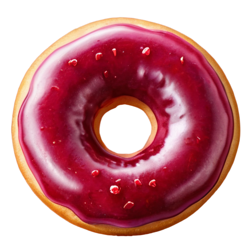 donut raspberry - icon | sticker