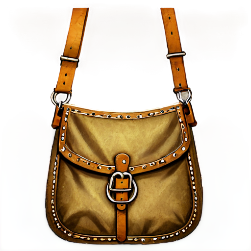 Simple poor medieval shoulder bag - icon | sticker