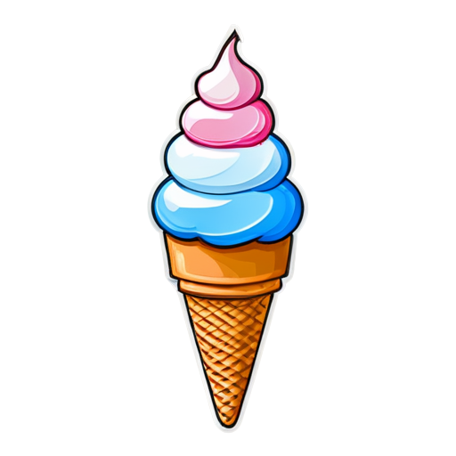 Ice cream logo for streamer avatar mascot with friendly face - icon | sticker