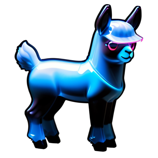 alpaca cyberpunk style - icon | sticker