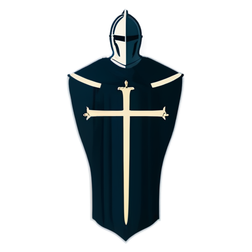 knight holy symbol outline icon - icon | sticker