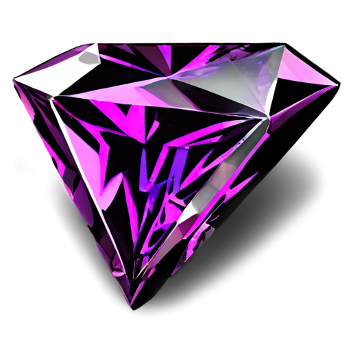 Violet diamond, all colors are done in neon, inside the triangle is the inscription GRM - icon | sticker