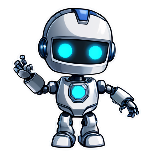 a robot in a doctor's costume - icon | sticker