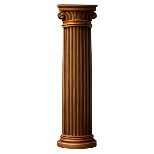 Symmetrical brown pillar icon front view - icon | sticker