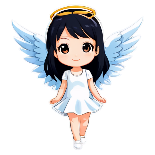 A document with nimbus and wings like an angel - icon | sticker