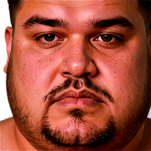 face of a fat man smoke - icon | sticker