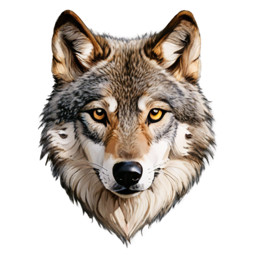 wolf face - icon | sticker