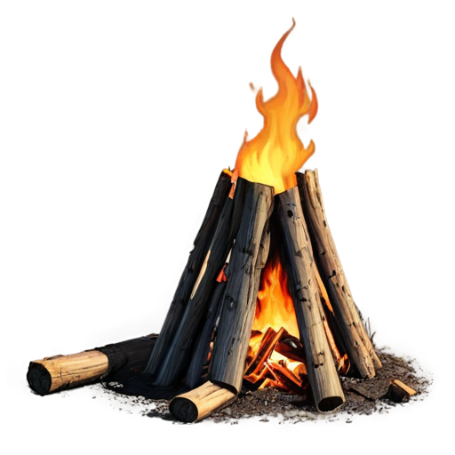 medieval bonfire - icon | sticker