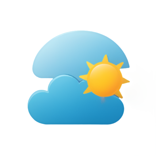 modern weather app icon. sun - icon | sticker