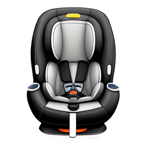 baby car seats icon grey no background - icon | sticker