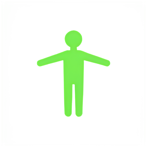 The background color of the icon is light green, with a cheerful and relaxed human shape added in the middle, symbolizing that mastering nutrition and health can make people feel happy both physically and mentally, and have a great body - icon | sticker