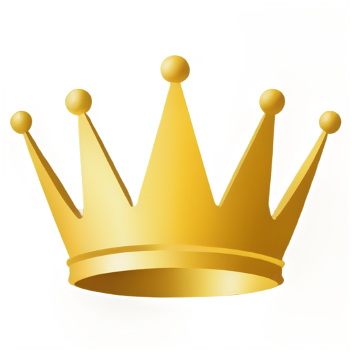 a simple golden crown - icon | sticker