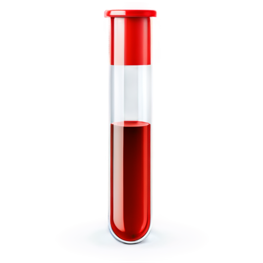 Icon, test tube filled with red liquid - icon | sticker