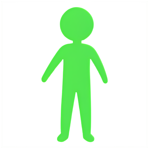 The background color of the icon is light green, with a cheerful and relaxed human shape added in the middle, symbolizing that mastering nutrition and health can make people feel happy both physically and mentally, and have a great body - icon | sticker