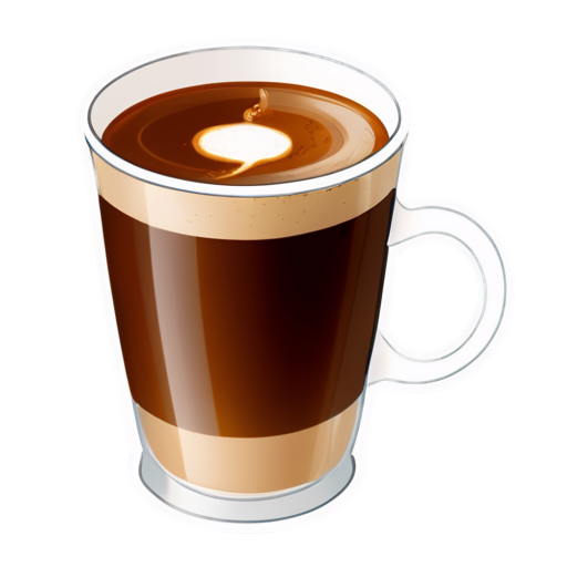 a cup of coffee with ice - icon | sticker