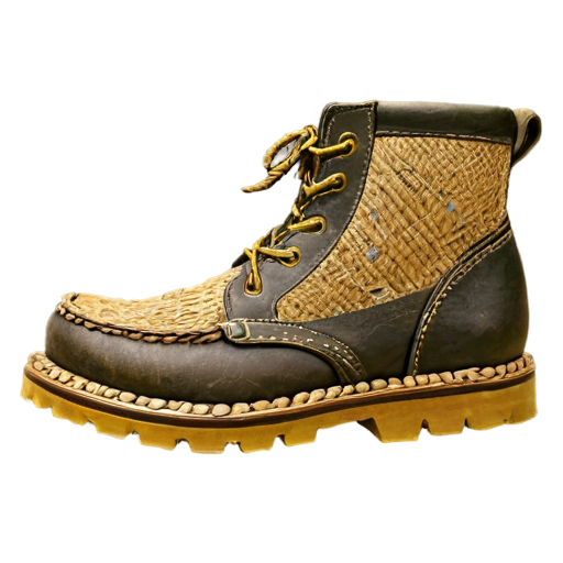 simple poor tribal jungle boots made of grass - icon | sticker