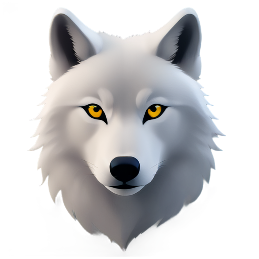 wolf white - icon | sticker